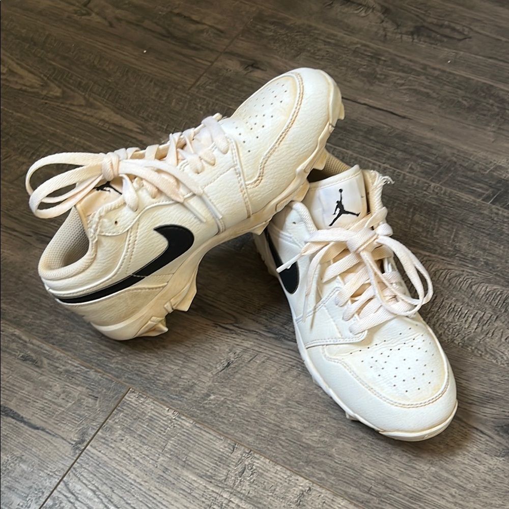 Nike Cream and Black Athletic Shoes